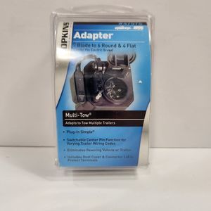 Trailer Wiring Adapter Connector Hopkins 47575 7 blade to 6 round and 4 flat